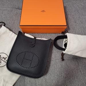 *like new* Hermes mini Evelyne black bag